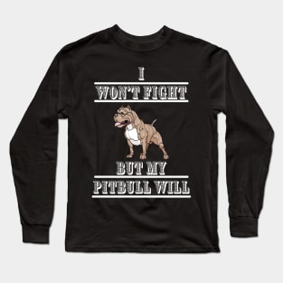 Pitbull Mama Funny Pit Bull Mom Long Sleeve T-Shirt